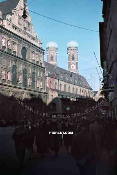 St Michael Kirche Church and Augustinian Church on the Kapellenstrasse Munich City Center Germany 1942