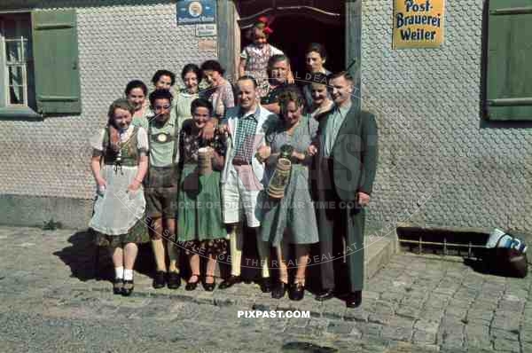 Staff and owners of the Post Brauerei Weiler in  Allgau Bavaria Germany 1937.