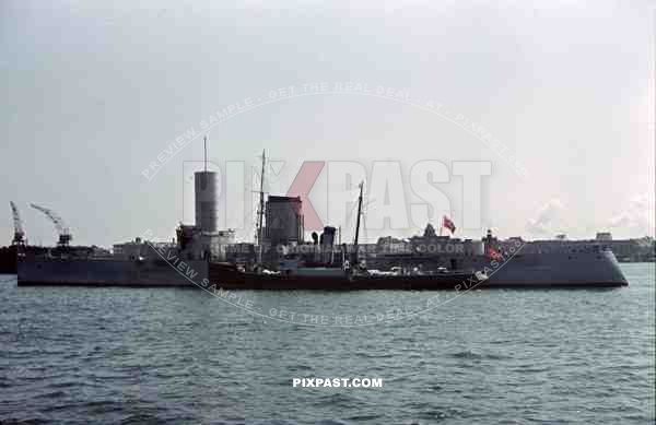 target ship Hessen in Kiel, Germany 1939