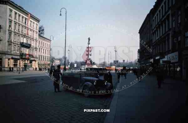 Tegetthoff-memorial at the Praterstern in Vienna, Austria ~1938