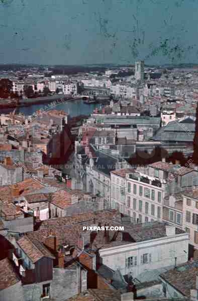 Tour de la Chaine La Rochelle town scene occupied France 1940. Fishing harbour.