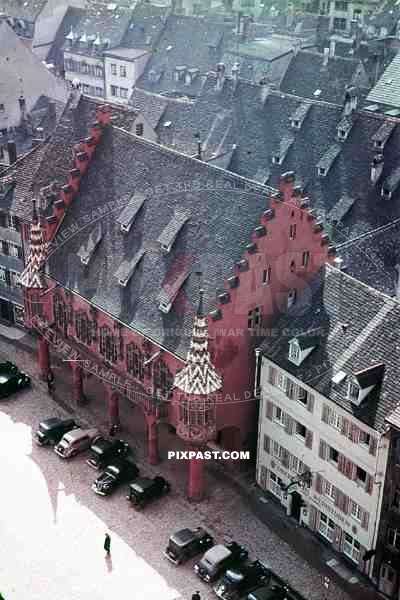 town hall at the market place in Freiburg, Germany 1939