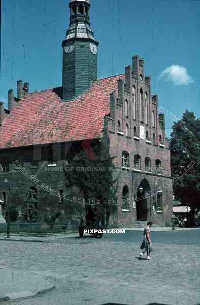 town hall in MorÄ…g, Poland 1940