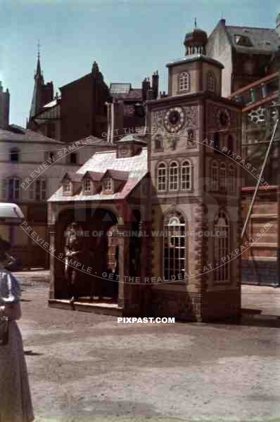 toy town hall at a fair in Metz, France ~1940