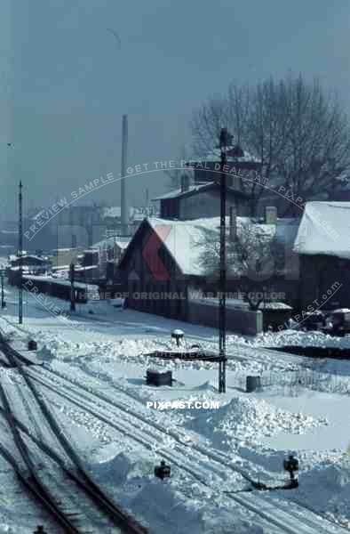 train yard in Leipzig, Germany 1941