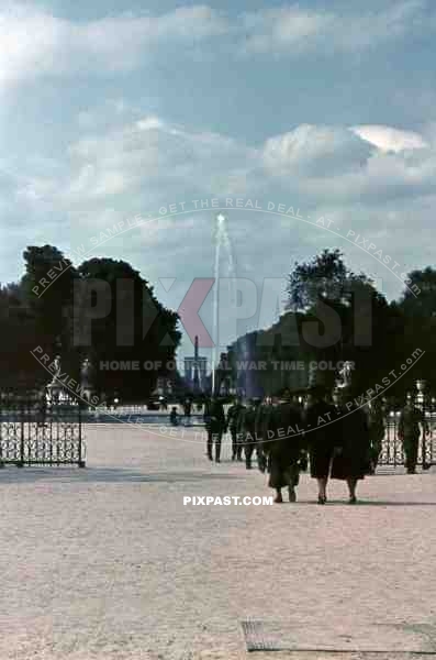 Tuileries Garden / Luxor Obelisk in Paris, France ~1940