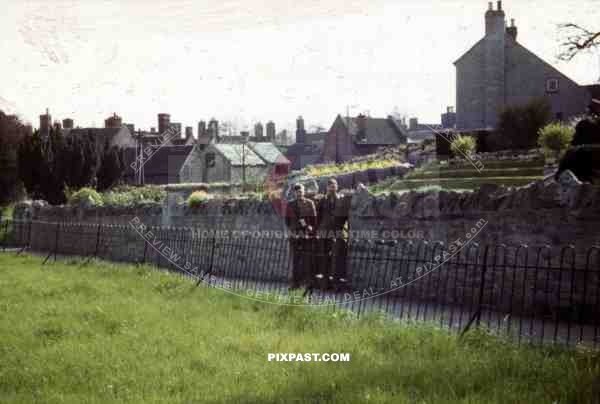 two GIs in Cleobury, England ~1944