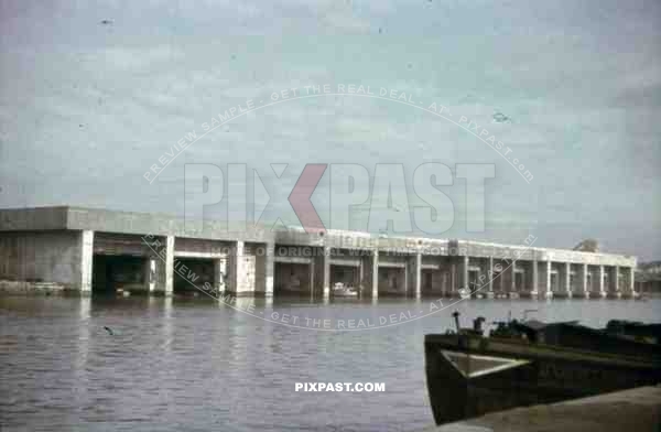 uboat bunker in St. Nazaire, France 1942