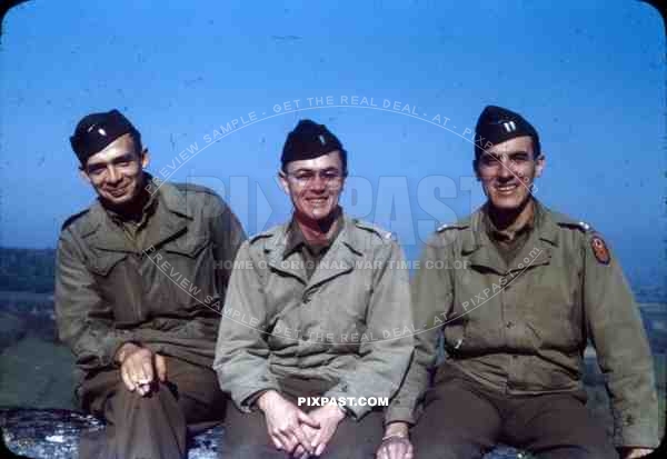 US GI soldiers in Langres in France 1945