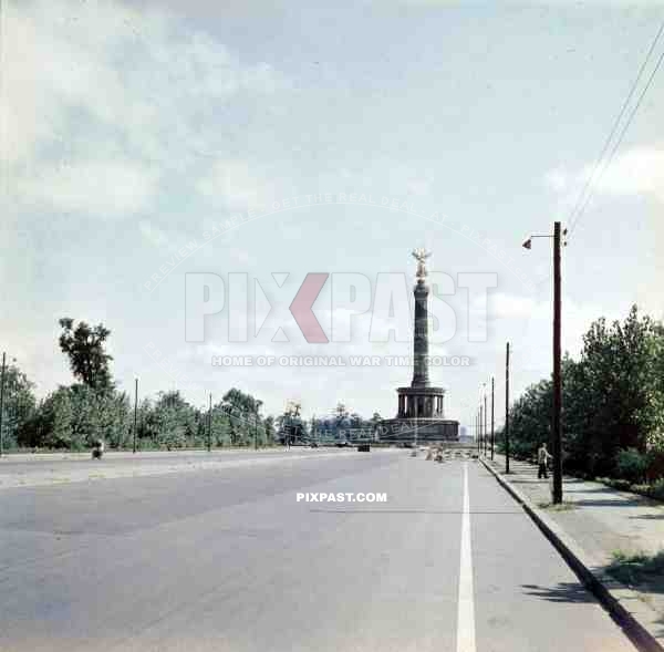 victory column in Berlin, Germany ~1949