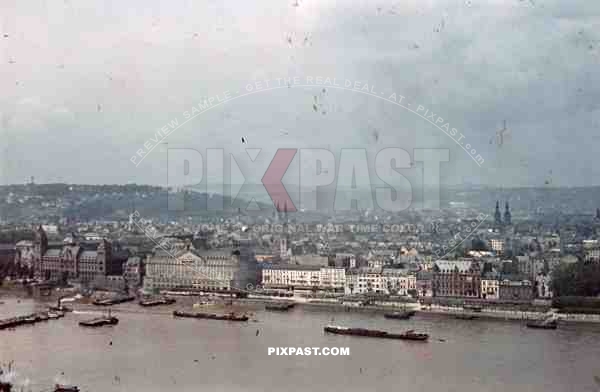 view over Koblenz at the river Rhine