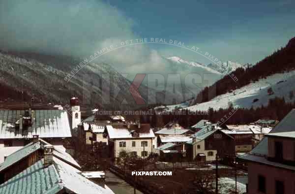 view over St. Anton, Austria 1940