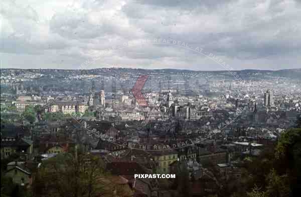 view over Stuttgart, Germany ~1939