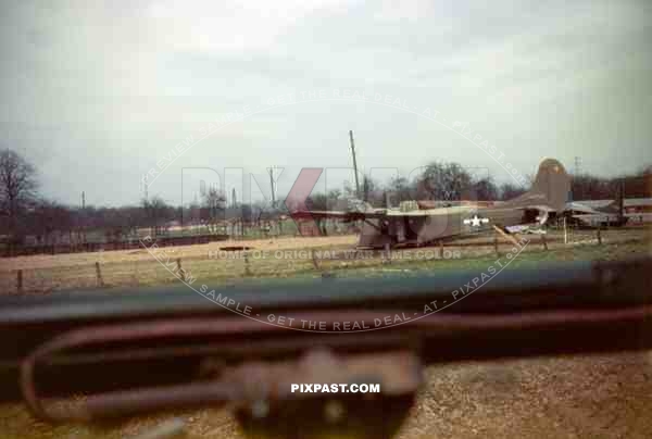 Waco Hadrian Glider plane with Free French troops. Operation Market Garden. September 1944. Arnhem Netherlands