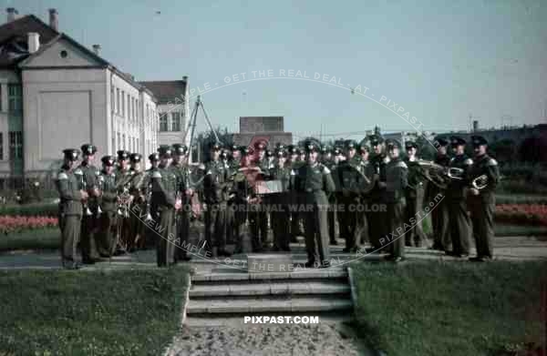 Wehrmacht music band kaserne barracks Germany 1940 portrait