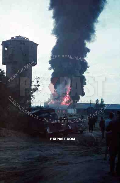 wehrmacht russian burning village