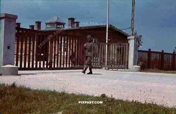 wehrmacht sentry helmet kaserne army camp guard duty