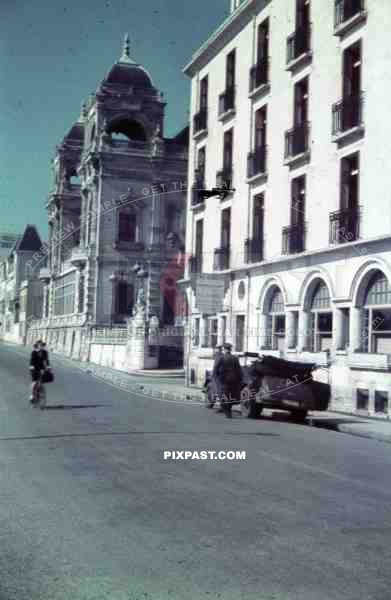 wehrmacht staff car church french town france 1940