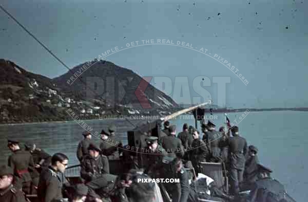 Wounded German Wehrmacht soldiers rest hospital trip lake southern Germany 1943