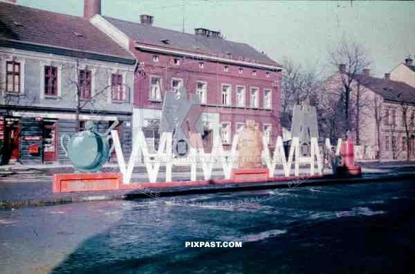 WW2 Wels Austria Town shops WHW eagle poster prop 1939