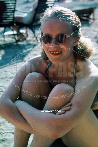 Young German wife of army officer. Lindau Germany 1944