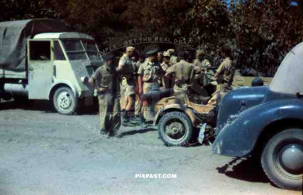 Zundapp KS750 motorcycle and sidecar with BW40 sidecar chassis in Greece 1942. Luftwaffe Field Division